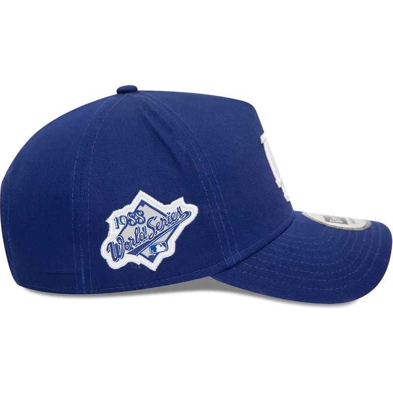 cappellino-curvo-blu-snapback-9forty-e-frame-patch-dei-los-angeles-dodgers-mlb-di-new-era