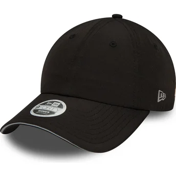 Cappellino nero regolabile con visiera curva da donna 9FORTY Open Back di New Era