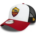 hvid-sort-og-rod-9forty-e-frame-core-trucker-kasket-fra-associazione-sportiva-roma-serie-a-fra-new-era