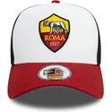 9forty-e-frame-core-trucker-cap-in-weiss-schwarz-und-rot-der-associazione-sportiva-roma-serie-a-von-new-era