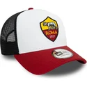 hvid-sort-og-rod-9forty-e-frame-core-trucker-kasket-fra-associazione-sportiva-roma-serie-a-fra-new-era