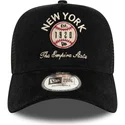 schwarze-9forty-a-frame-cord-graphic-trucker-kappe-new-york-states-and-countries-von-new-era