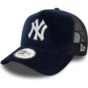 cappellino-trucker-blu-navy-9forty-a-frame-cord-dei-new-york-yankees-mlb-di-new-era
