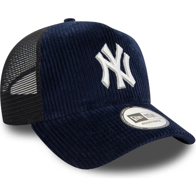 new-era-new-york-yankees-mlb-9forty-a-frame-cord-trucker-cap-in-marineblau