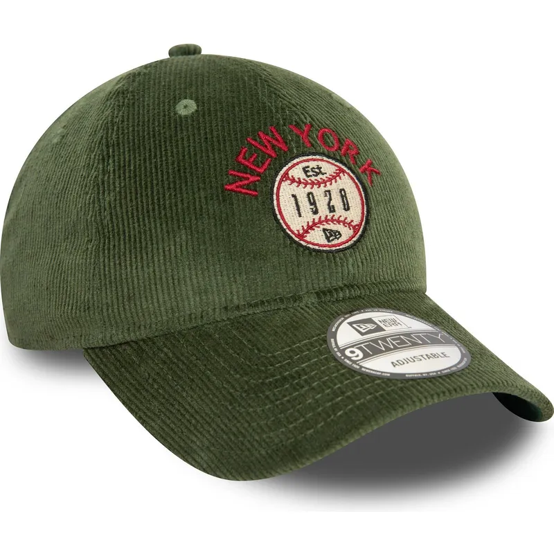 cappello-curvo-verde-regolabile-9twenty-cord-di-new-york-stati-e-paesi-di-new-era