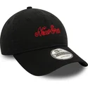 casquette-courbee-noire-ajustable-9twenty-heritage-script-new-era