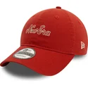 cappellino-curvo-arancione-regolabile-9twenty-heritage-script-di-new-era