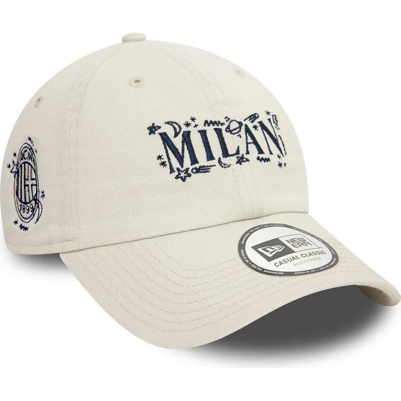cappelli-curva-beige-cinghia-regolabile-9twenty-scribble-dei-ac-milan-serie-a-di-new-era