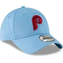 hellblaue-verstellbare-gebogene-kappe-9twenty-core-classic-der-philadelphia-phillies-mlb-von-new-era