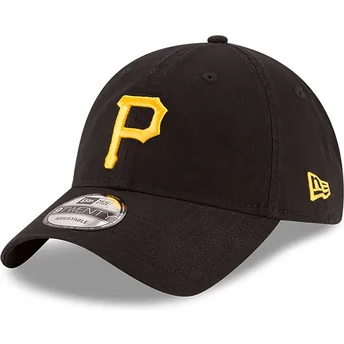 Gorra curva negra ajustable 9TWENTY Core Classic de Pittsburgh Pirates MLB de New Era