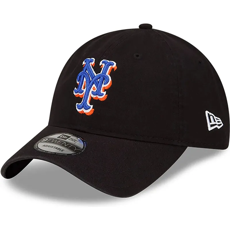 new-york-mets-mlb-justerbar-sort-buet-kasket-9twenty-core-classic-fra-new-era