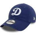 verstellbare-blaue-kappe-mit-gebogenem-schirm-9twenty-core-classic-der-los-angeles-dodgers-mlb-von-new-era