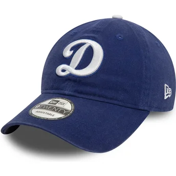 Justerbar blå buet kasket 9TWENTY Core Classic fra Los Angeles Dodgers MLB fra New Era