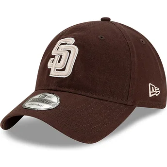 Gorra curva marrón ajustable 9TWENTY Core Classic de San Diego Padres MLB de New Era