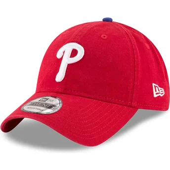 Rød justerbar kurvet kasket 9TWENTY Core Classic fra Philadelphia Phillies MLB fra New Era
