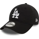 schwarze-verstellbare-gebogene-kappe-9twenty-washed-der-los-angeles-dodgers-mlb-von-new-era