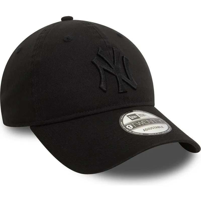 new-york-yankees-mlb-new-era-9twenty-tvattad-svart-justerbar-bojd-keps-med-svart-logotyp