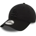 gorra-curva-negra-ajustable-con-logo-negro-9twenty-washed-de-los-angeles-dodgers-mlb-de-new-era