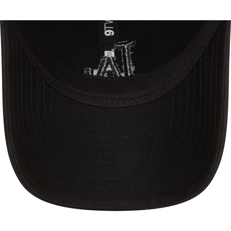 los-angeles-dodgers-mlb-9twenty-washed-svart-justerbar-bojd-keps-med-svart-logotyp-fran-new-era