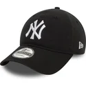 sort-justerbar-9twenty-vasket-kasket-med-buet-skygge-fra-new-york-yankees-mlb-fra-new-era