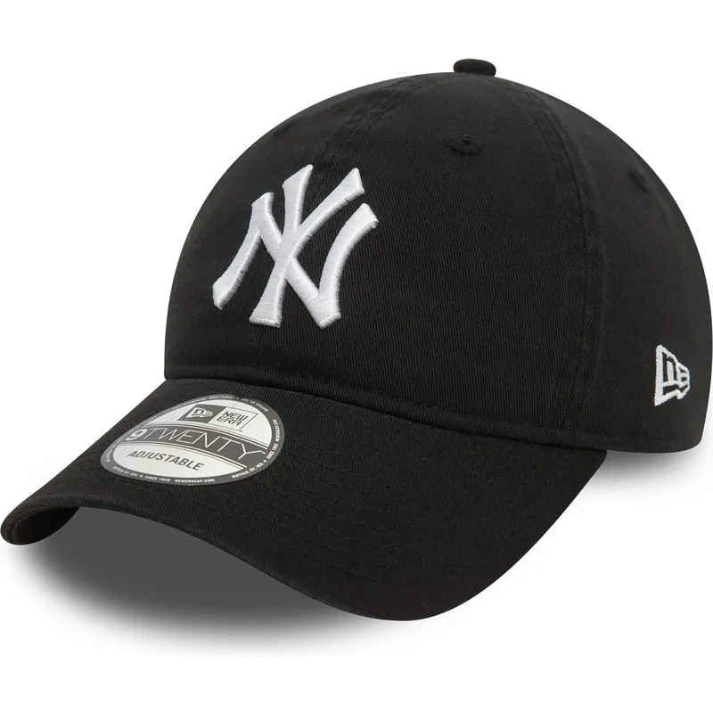 czarna-regulowana-czapka-z-zakrzywionym-daszkiem-9twenty-washed-new-york-yankees-mlb-od-new-era