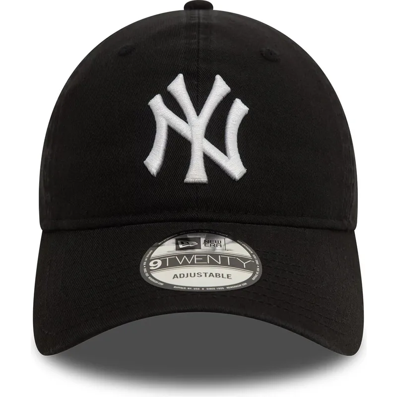 czarna-regulowana-czapka-z-zakrzywionym-daszkiem-9twenty-washed-new-york-yankees-mlb-od-new-era
