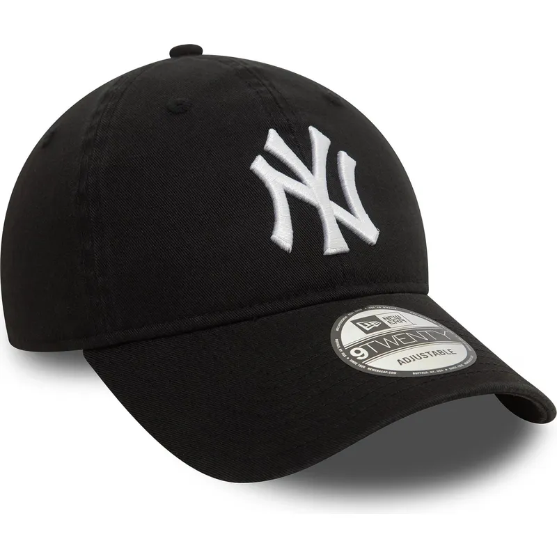 sort-justerbar-9twenty-vasket-kasket-med-buet-skygge-fra-new-york-yankees-mlb-fra-new-era