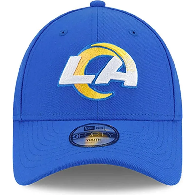 justerbar-bla-buet-kasket-til-born-9forty-the-league-fra-los-angeles-rams-nfl-fra-new-era