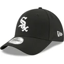 schwarze-gebogene-verstellbare-kinderkappe-9forty-the-league-der-chicago-white-sox-mlb-von-new-era