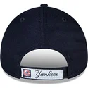 marineblaue-gebogene-verstellbare-kappe-fur-kinder-9forty-the-league-der-new-york-yankees-mlb-von-new-era