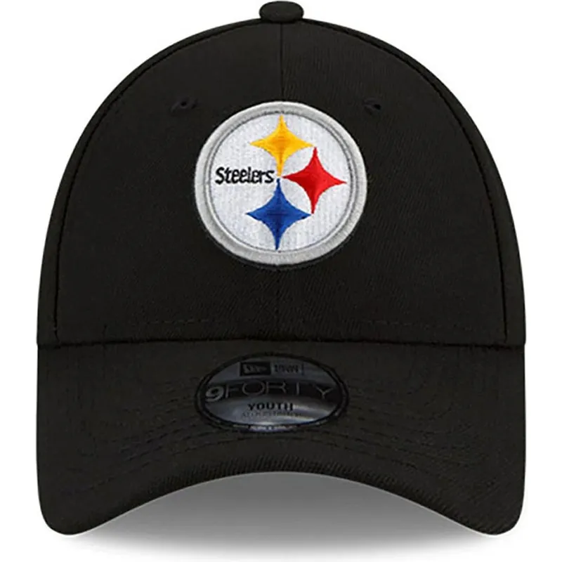 czarna-regulowana-czapka-z-zakrzywionym-daszkiem-dla-dzieci-9forty-the-league-pittsburgh-steelers-nfl-od-new-era