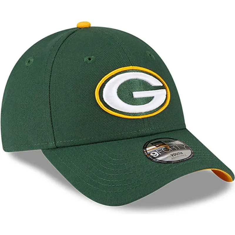 gron-bojd-justerbar-keps-for-barn-9forty-the-league-fran-green-bay-packers-nfl-av-new-era
