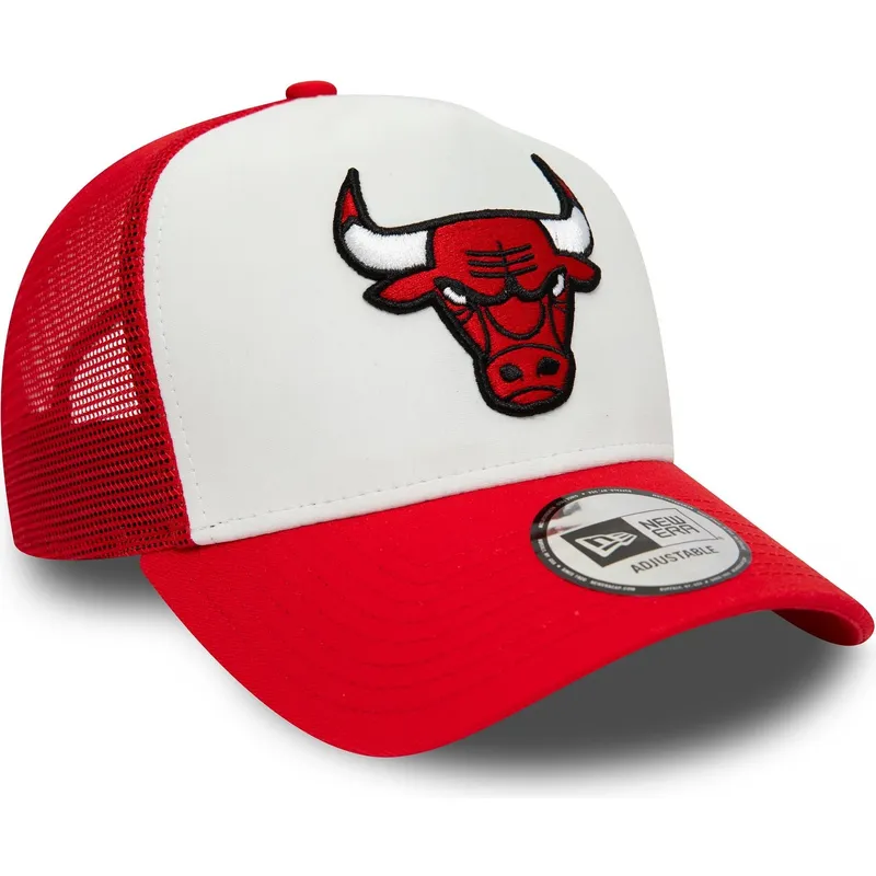 vit-och-rod-a-frame-team-colour-chicago-bulls-nba-truckerkeps-fran-new-era