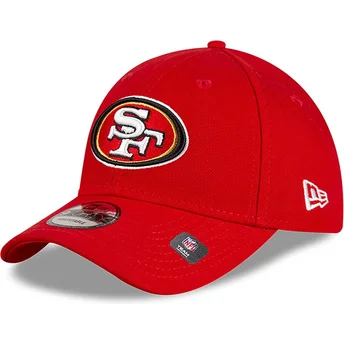 Rote verstellbare Curved Cap 9FORTY The League Team Colour der San Francisco 49ers NFL von New Era