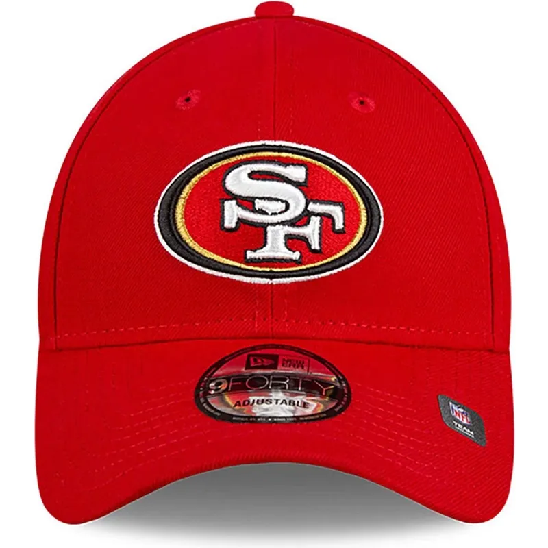 cappellino-visiera-curva-rosso-regolabile-9forty-the-league-team-colour-di-san-francisco-49ers-nfl-di-new-era