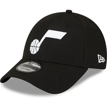 New Era Curved Brim 9FORTY The League Utah Jazz NBA Black Adjustable Cap