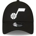 sort-justerbar-9forty-the-league-kasket-med-buet-skygge-af-utah-jazz-nba-fra-new-era