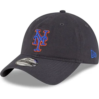 Grå justerbar kurvet kasket 9TWENTY Core Classic fra New York Mets MLB fra New Era