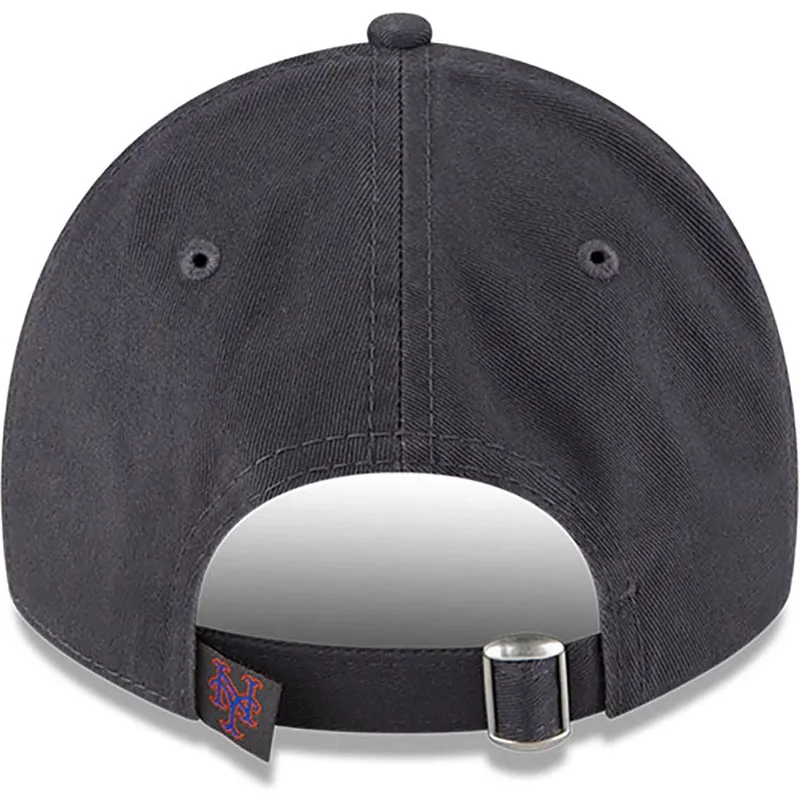 graue-verstellbare-curved-cap-9twenty-core-classic-der-new-york-mets-mlb-von-new-era
