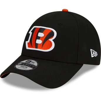 Justerbar svart böjd keps för barn 9FORTY The League av Cincinnati Bengals NFL från New Era