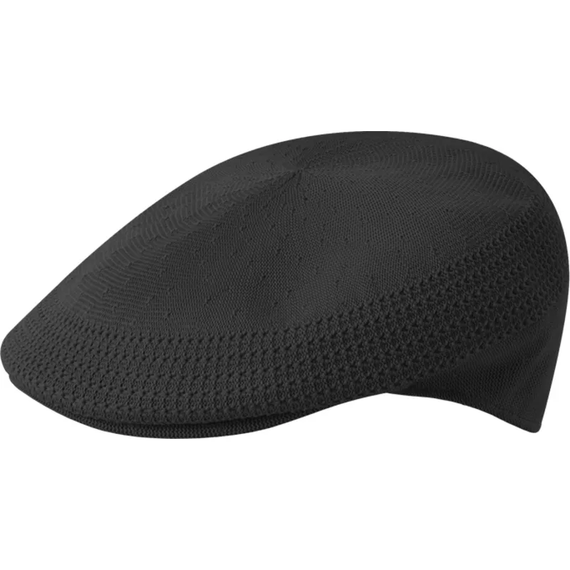 berretto-nero-con-logo-dorato-tropic-504-ventair-black-gold-di-kangol