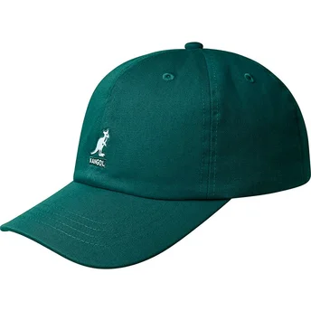 Grüne verstellbare Curved Cap Washed Baseball Pine von Kangol