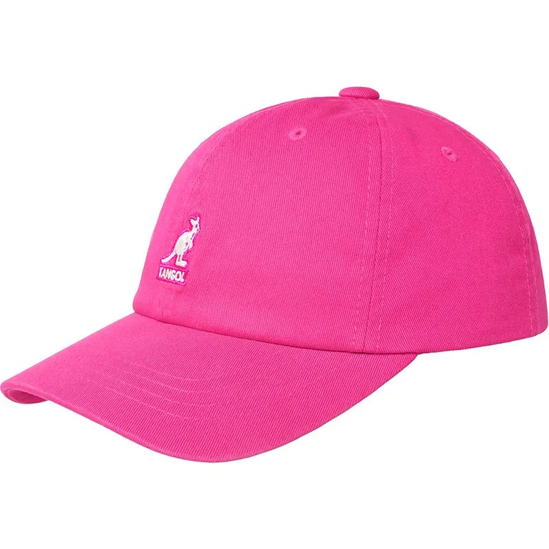 cappello-da-baseball-rosa-elettrico-con-visiera-curva-regolabile-washed-di-kangol
