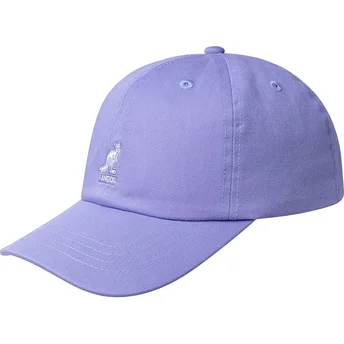 Kangol Curved Brim Washed Baseball Iced Lilac Purple Adjustable Cap