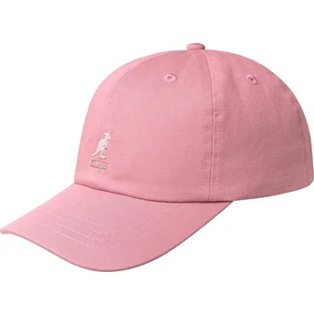 Verstellbare rosa gebogene Kappe Washed Baseball Pepto von Kangol