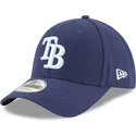 cappellino-visiera-curva-blu-marino-regolabile-9forty-the-league-di-tampa-bay-rays-mlb-di-new-era