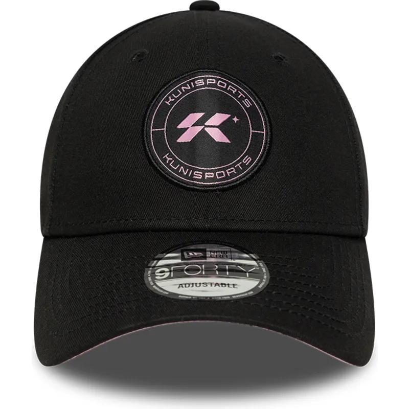 sort-justerbar-curved-kasket-9forty-core-fra-kunisports-kings-league-fra-new-era