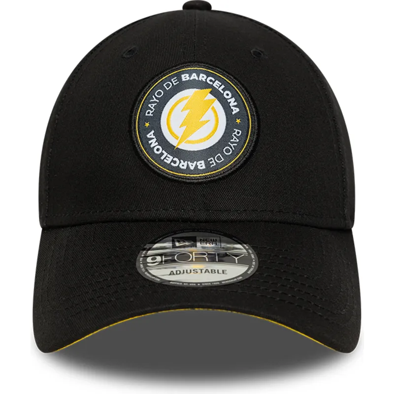 svart-justerbar-bojd-keps-9forty-core-fran-rayo-de-barcelona-kings-league-av-new-era