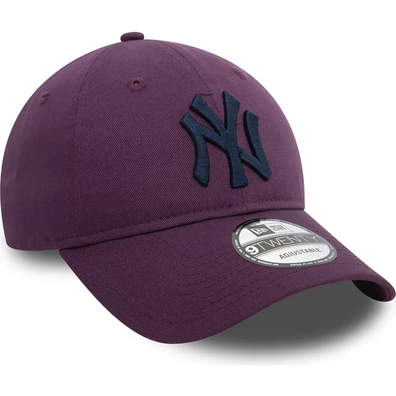 cappelli-curva-viola-cinghia-regolabile-9twenty-league-essential-dei-new-york-yankees-mlb-di-new-era