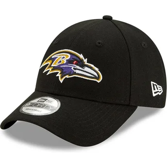 Cappellino curvo nero regolabile 9FORTY The League di Baltimore Ravens NFL di New Era